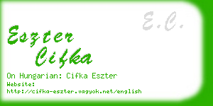 eszter cifka business card